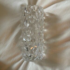 Crystal Clear Tall Glass Vase Thick Glass